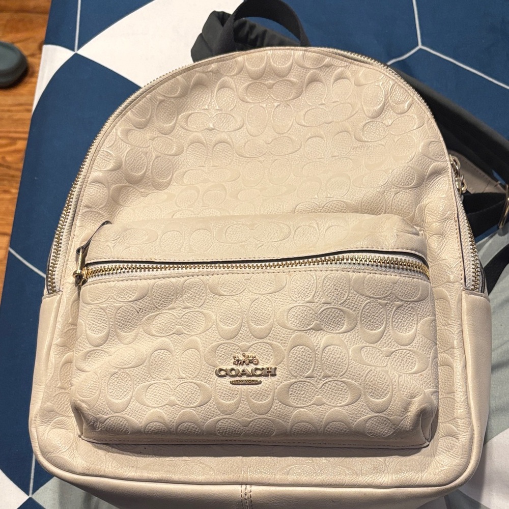Coach Cream Backpack